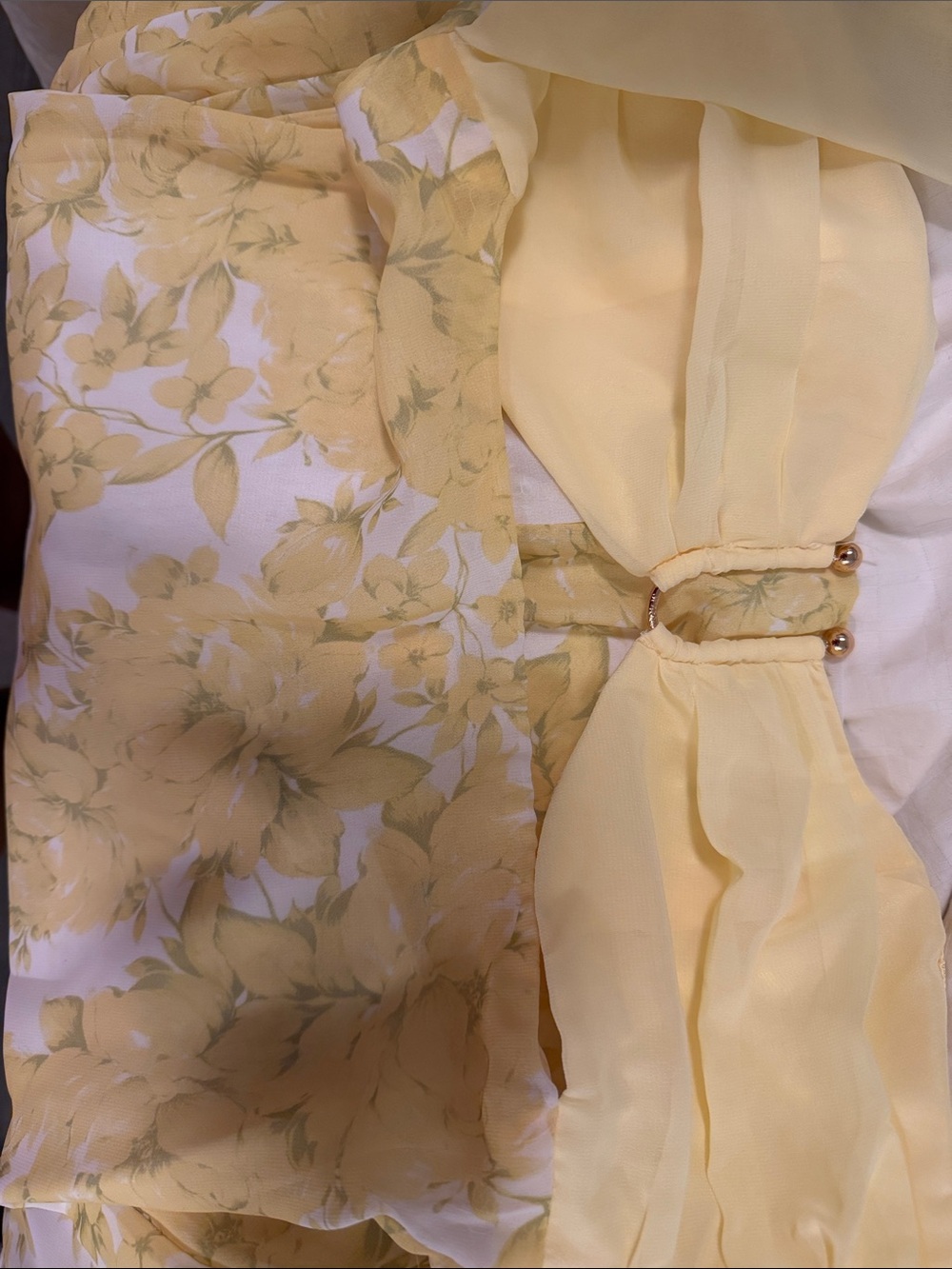 Peppermayo Yellow Strapless Cutout Maxi Dress